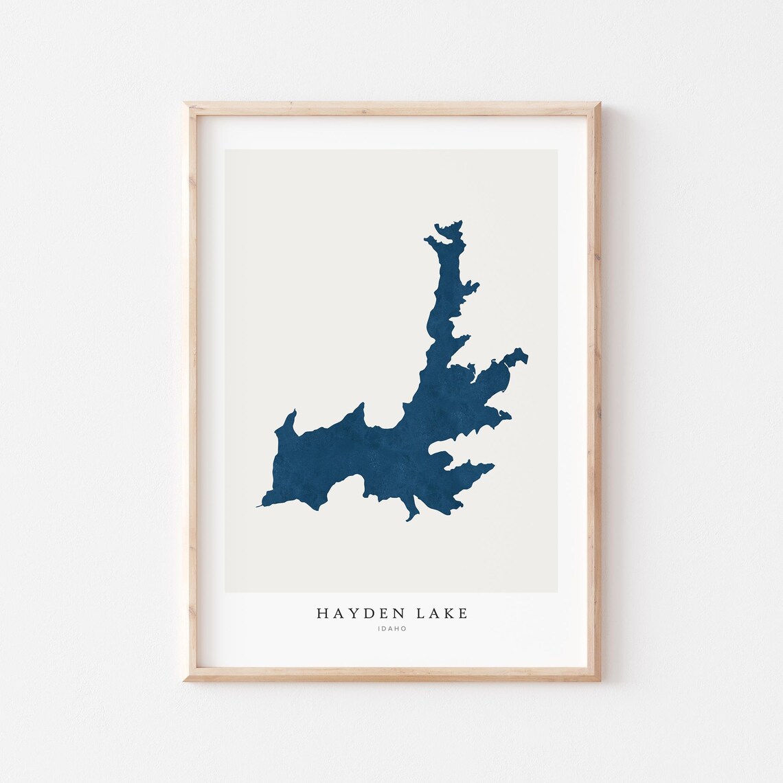 Hayden Lake Map Poster, Idaho Gift