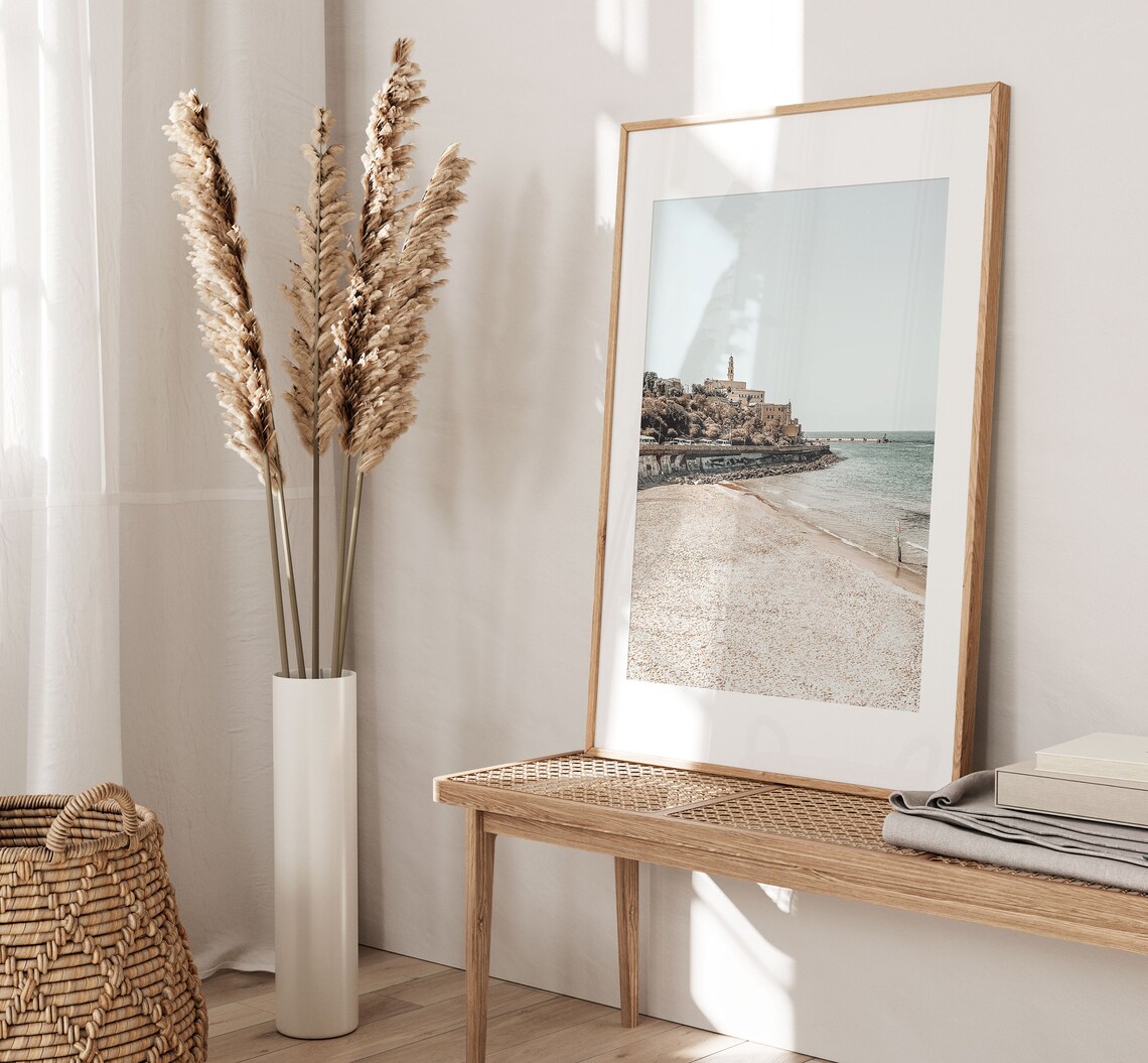 Tel Aviv Cityscape Travel Poster, Beach View - Image 2
