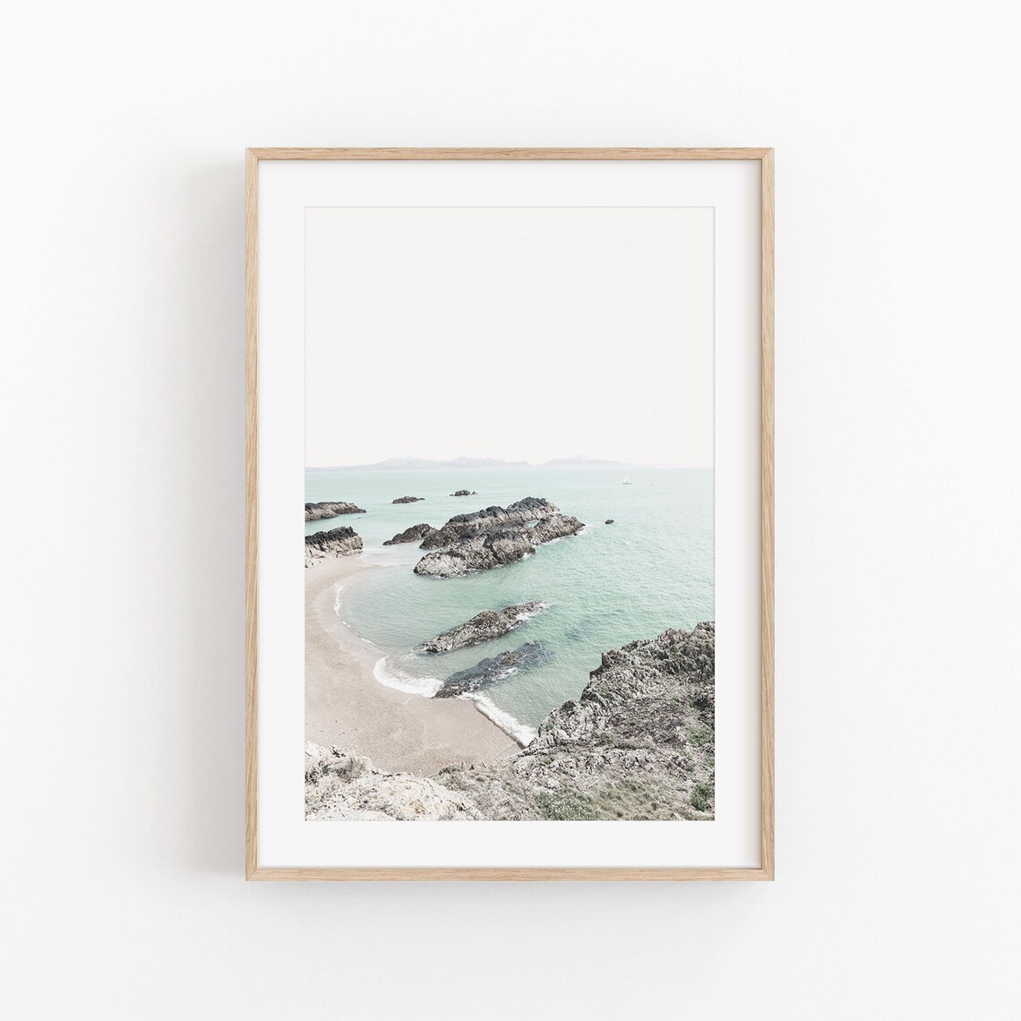 Beach Ocean Art Print, Modern Minimalist Decor