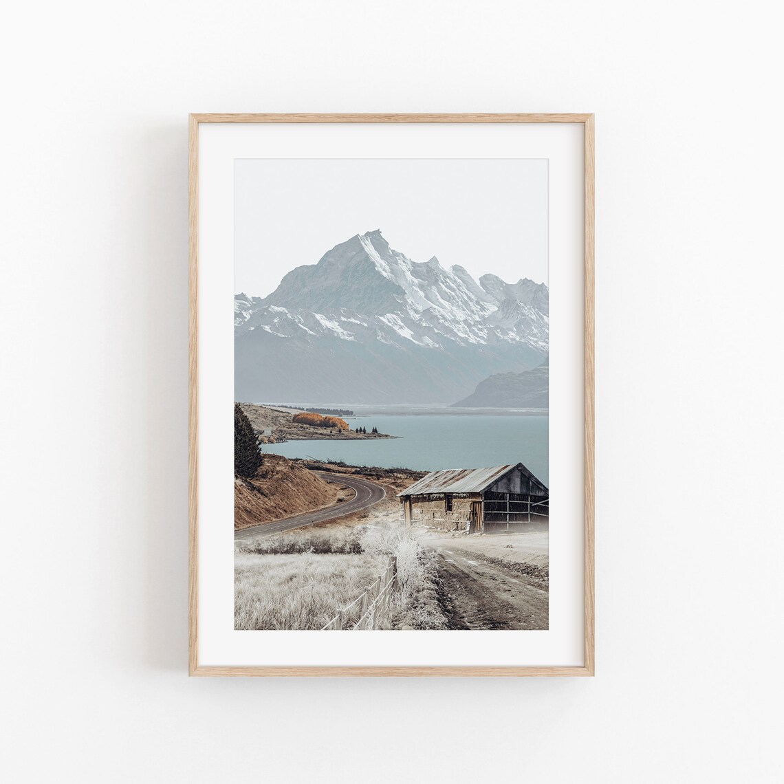 Patagonia Mountain Poster, Collage Wall Art Print