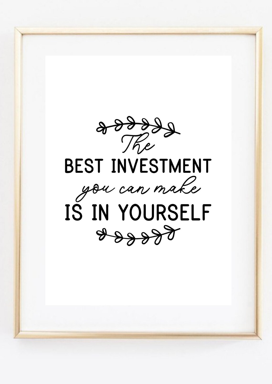 Best Investment Is in Yourself Motivational Success Quote Poster - Image 2