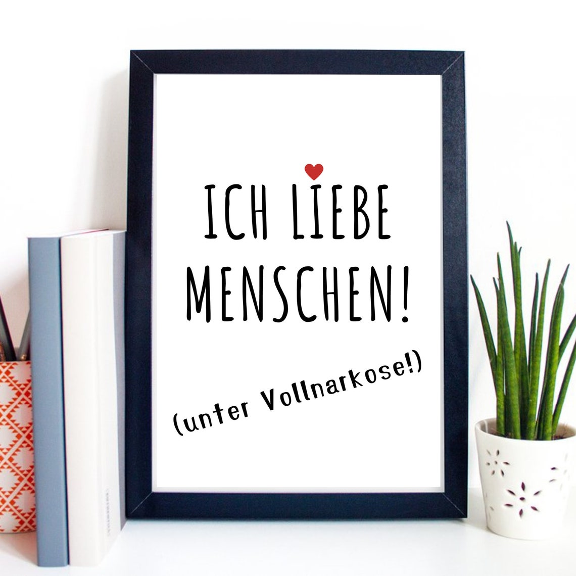 Art Print Din A4 Saying I Love People Under General Anesthesia Medicine Anesthesia Anesthesia Anesthetist Gift Poster Without Frame - Image 2