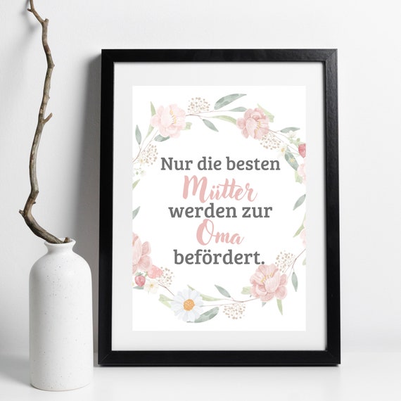 Din A4 Art Print Without Frame Only The Best Mothers Are Transported To Grandma Grandchildren Gift Picture Poster