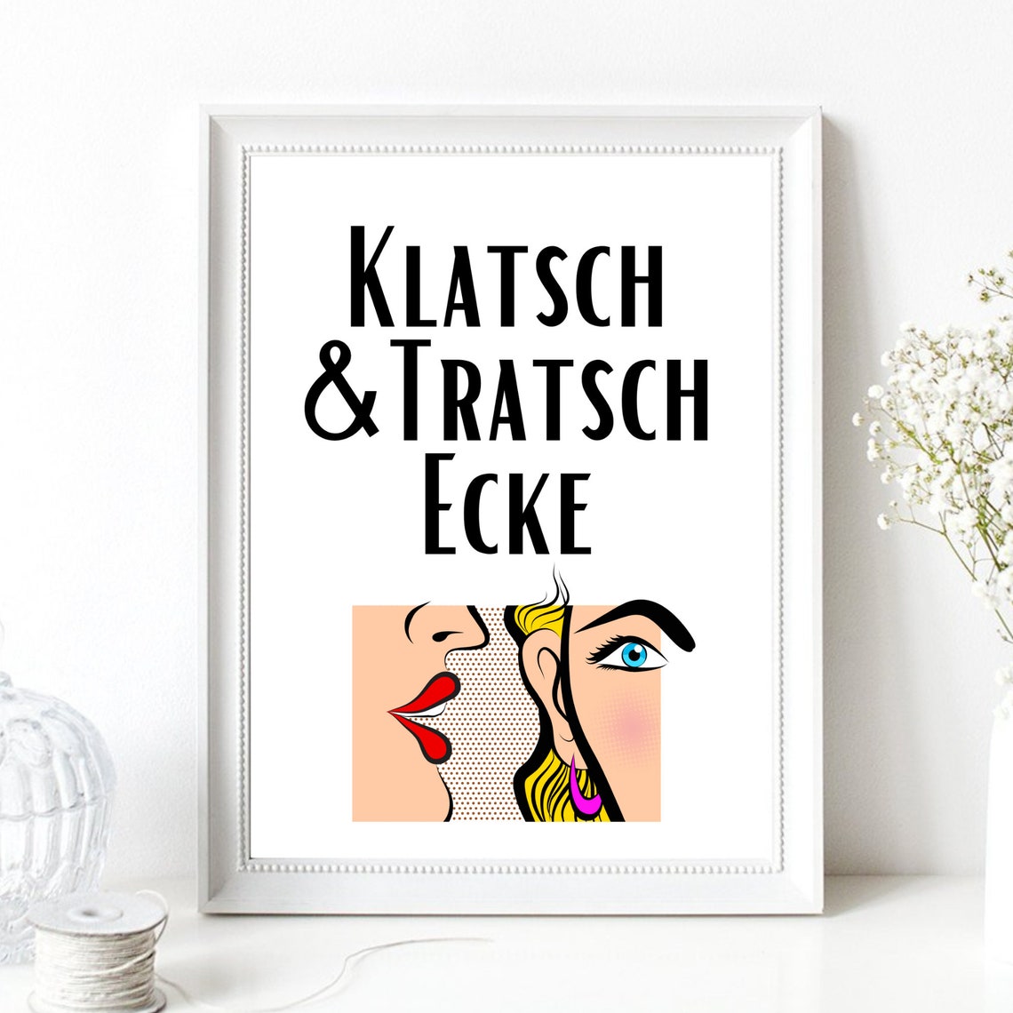 Din A4 Art Print Without Frame Gossip Corner Saying Coffee Kitchen Office Kitchen Gossip Picture Poster Print - Image 2
