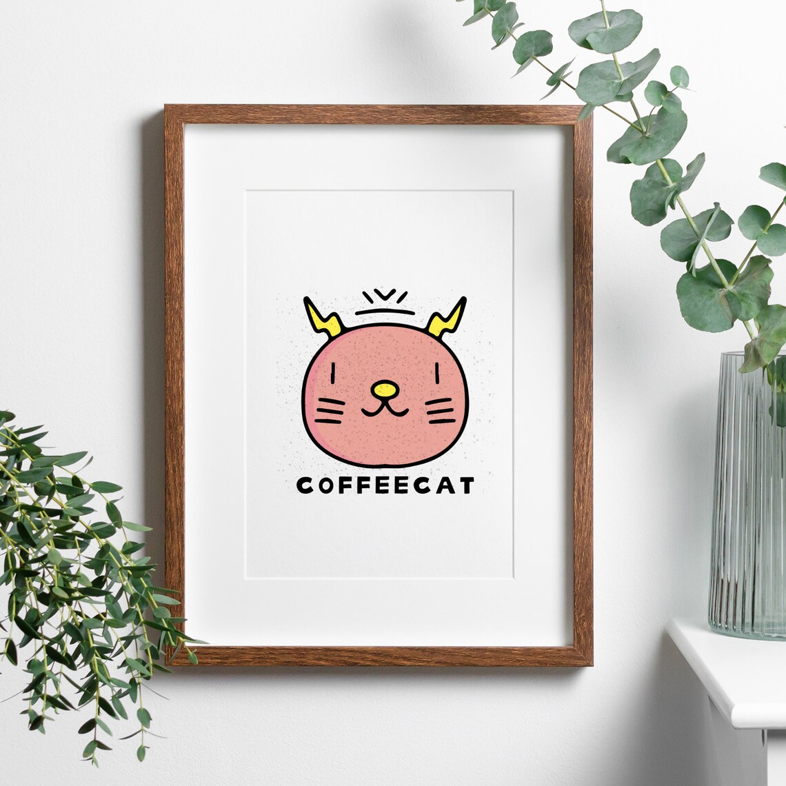 Cat Coffee Cats Cat Love Kitchen Dining Room Art Print - Image 3