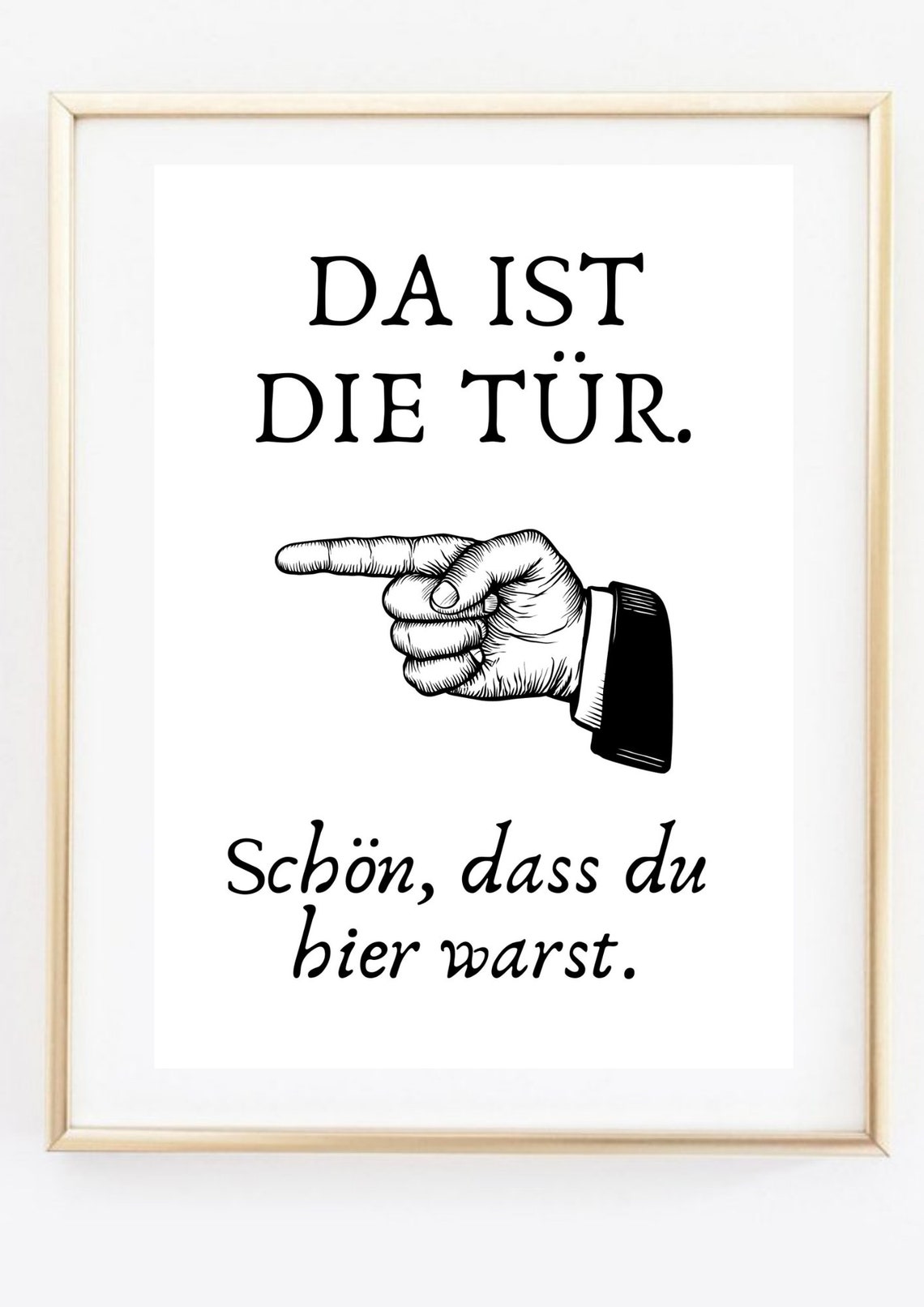 Funny German Saying Door Sign Sarcastic Quote Humorous Wall Art Poster - Image 2