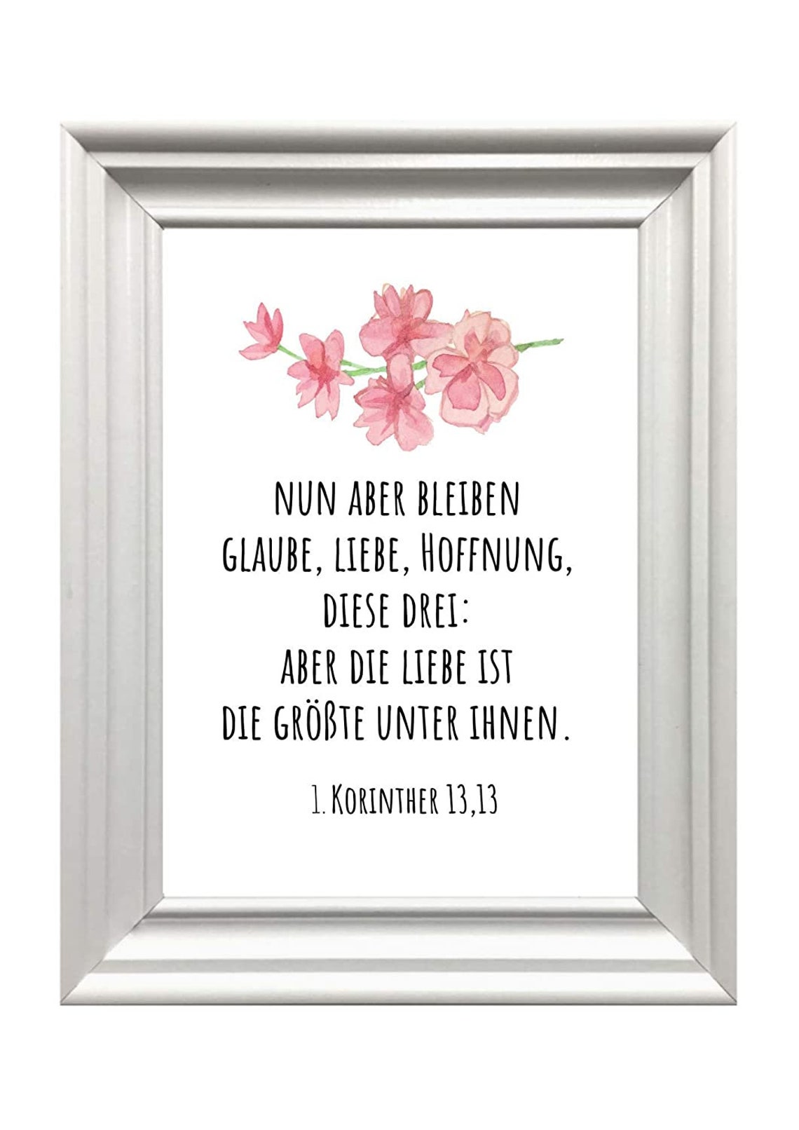 Din A4 Art Print Unframed Bible Verse Faith Love Hope Religion God Typography Image Poster Gift - Image 2