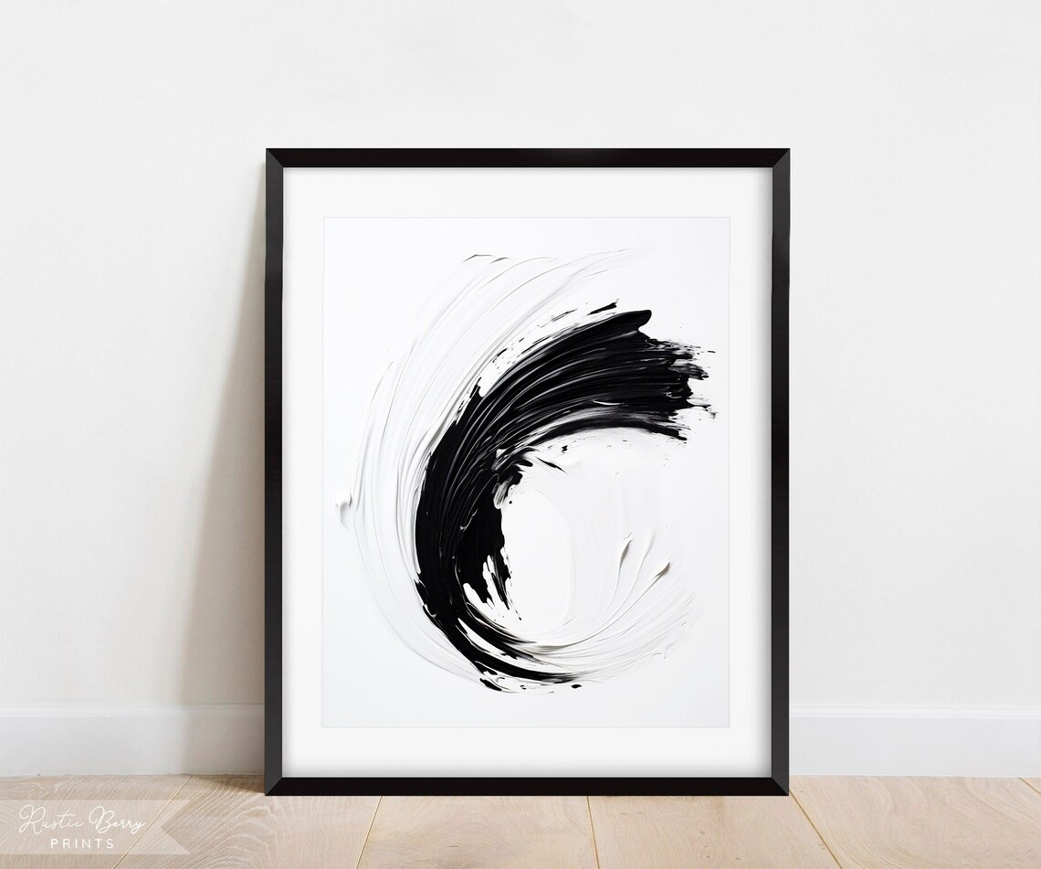 Modern Abstract Swirl Art Print, Home Decor