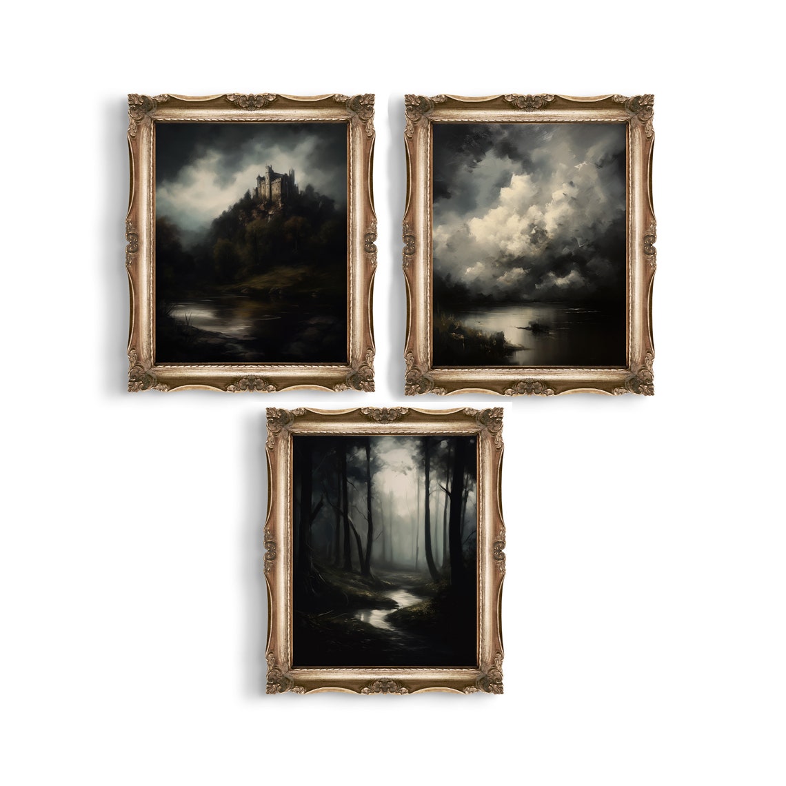 Set Of 3 Dark Academia Gothic Art Print
