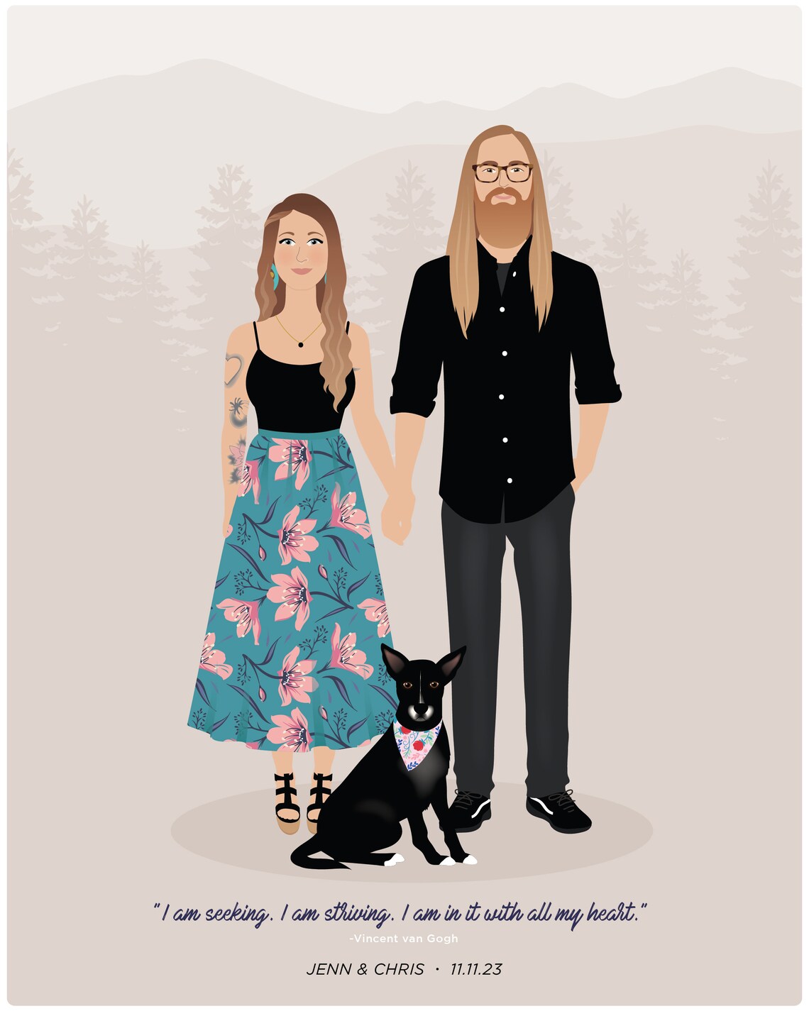 Custom Family Portrait - Personalized Art - Image 5