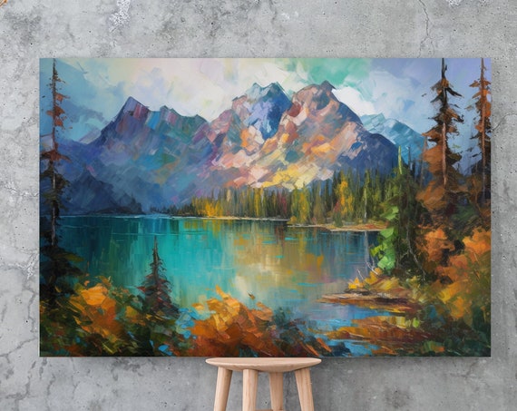 Enchanted Landscapes Impressionist Print On For Nature Wall Art Rustic Home Decor Or Cottage Living Room Large Wall Art