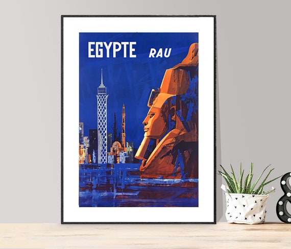 Egypte Rau Vintage Travel Poster Poster Paper Or Print Gift Idea Wall Decor