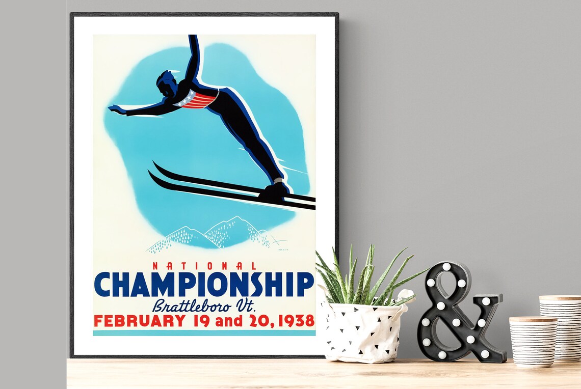 Brattleboro Vermont Vintage Travel Poster, Wall Decor