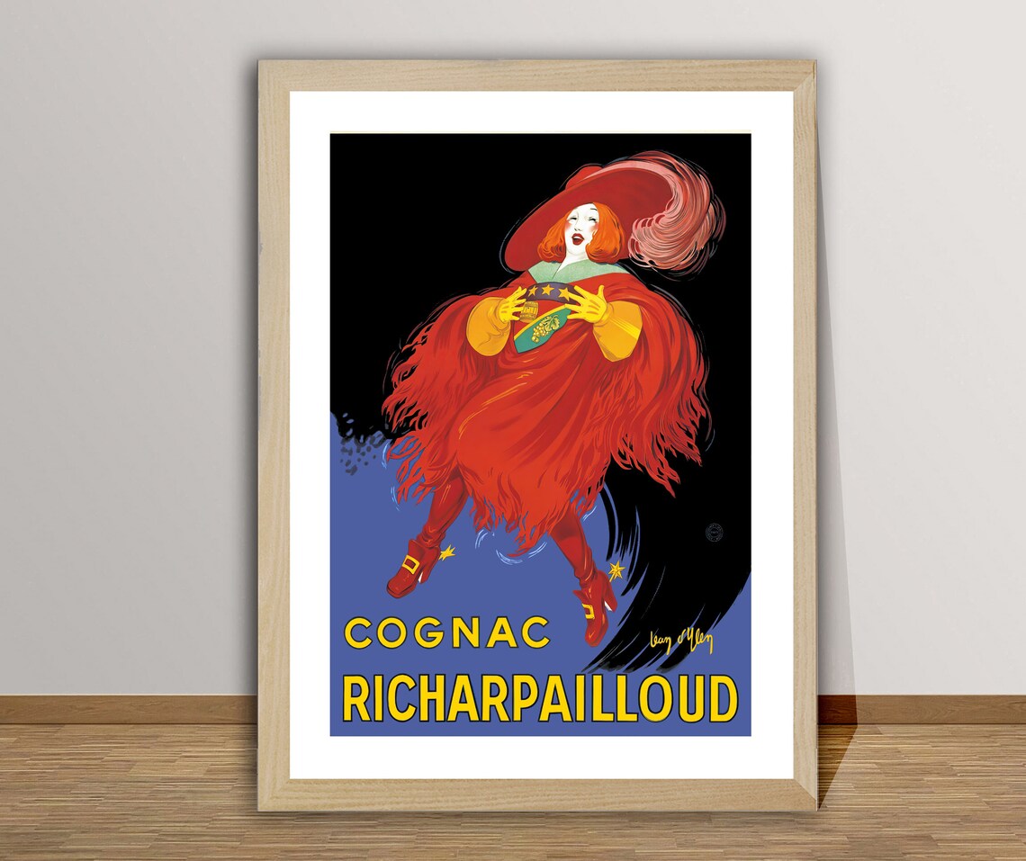 Cognac Richarpailloud Jean d Ylen Vintage French Advertising Poster - Image 2