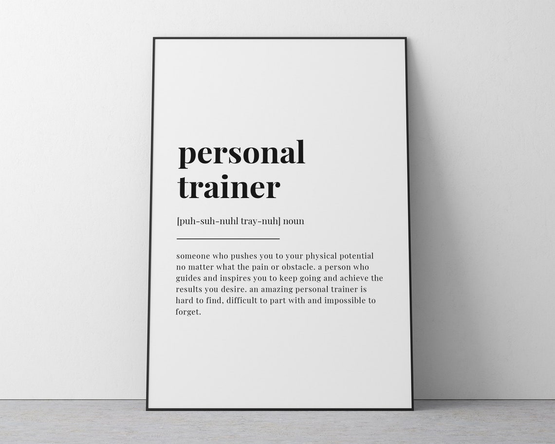 Personal Trainer Definition Print, Gift For Trainer - Image 2