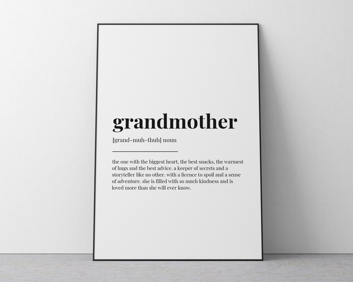Grandmother Definition Quote, Typography Print - Image 2