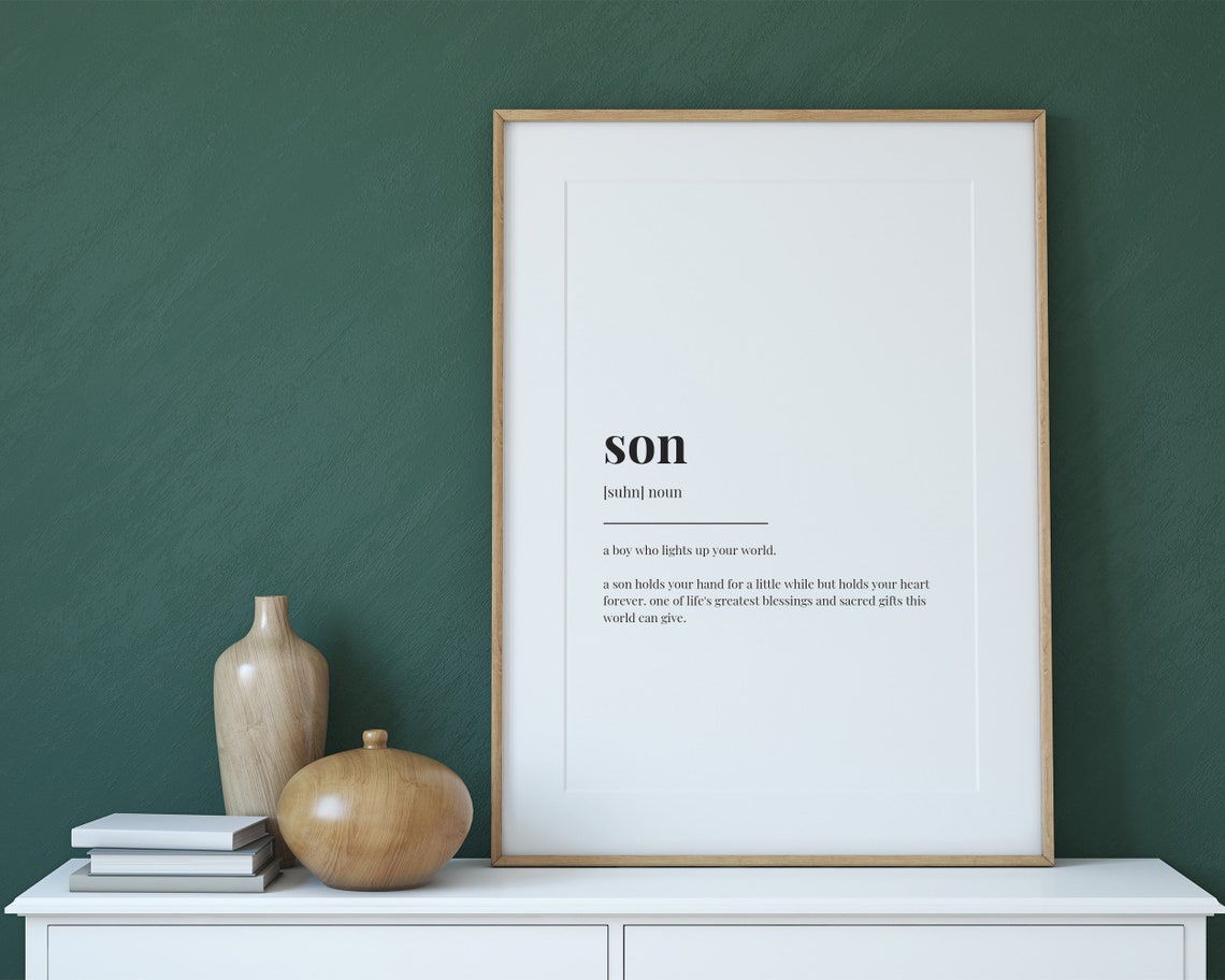Son Definition Quote Art Print - Image 3