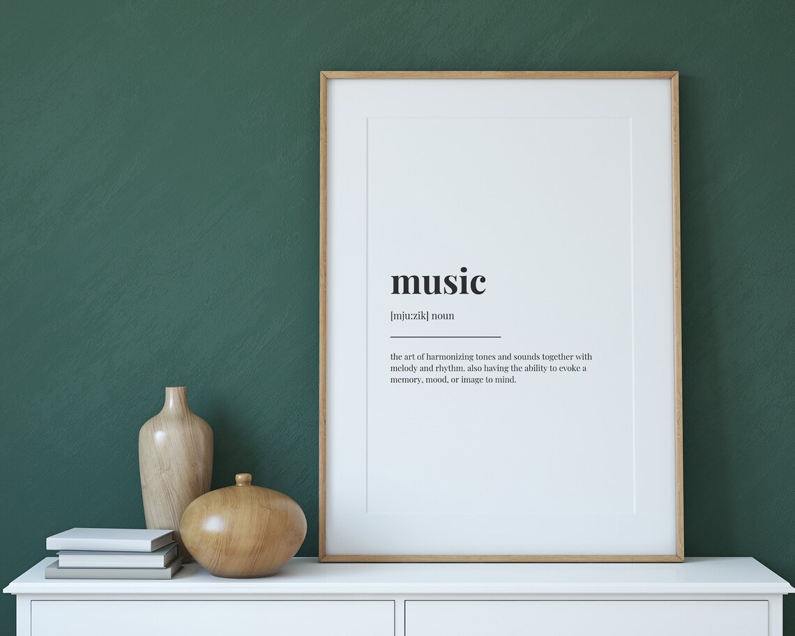 Music Definition Meaning, Typography Wall Art - Image 2