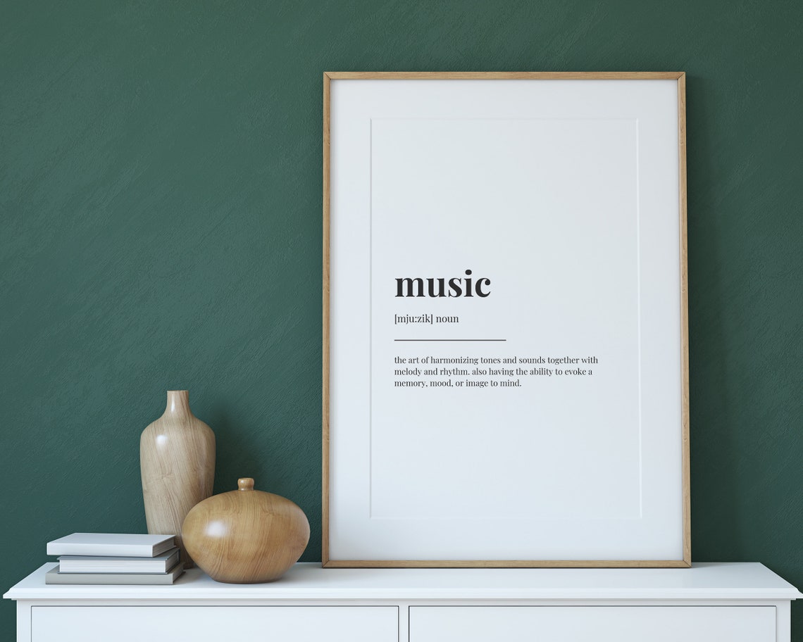 Music Definition Quote Print, Typography Wall Art - Image 2