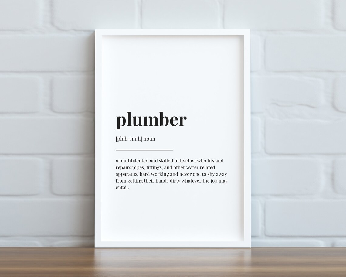 Plumber Definition Quote, Gift for Plumber - Image 3