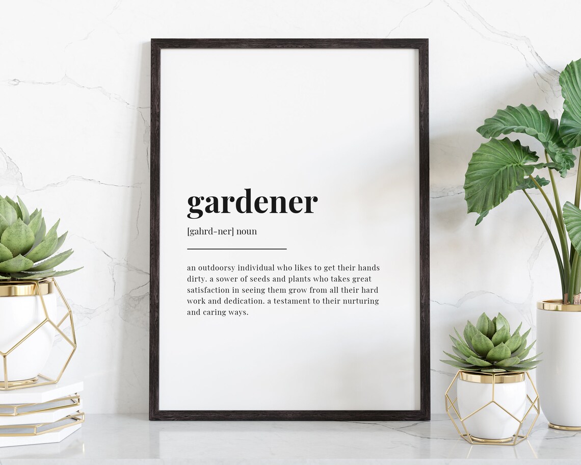 Gardener Definition Meaning Quote, Gift Print - Image 2