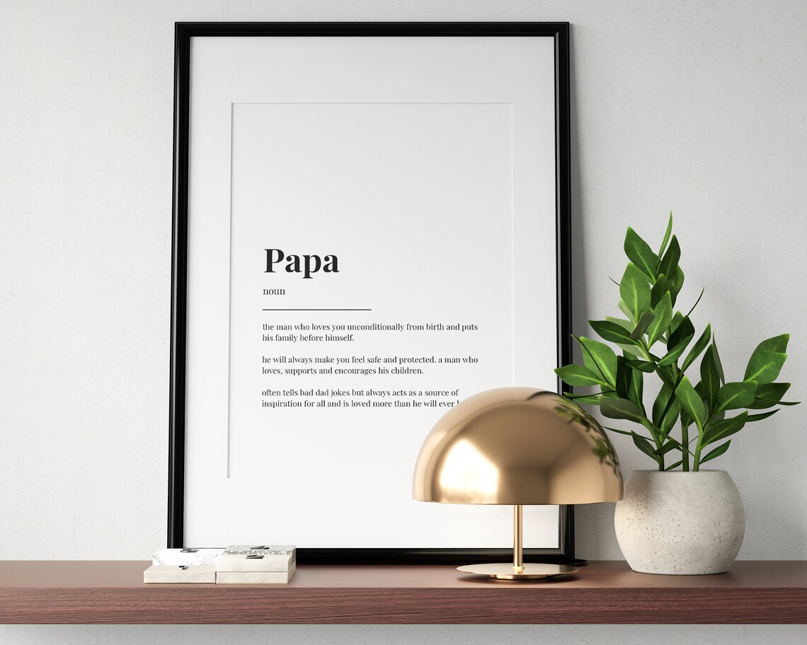 Papa Definition Quote Poster Print, Father's Day Gift - Image 2