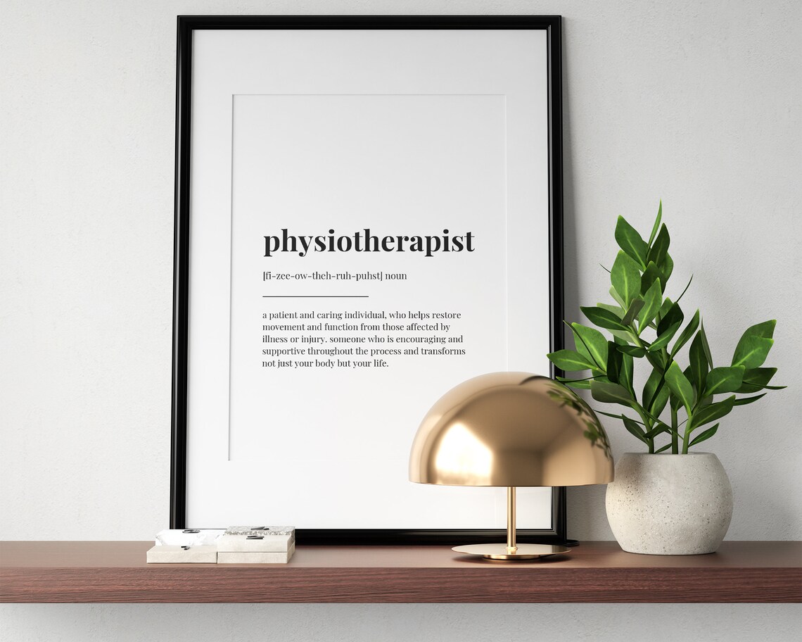Physiotherapist Definition, Funny Typography Print - Image 3