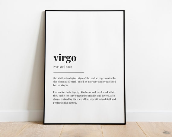 Virgo Definition Typographic Art Print