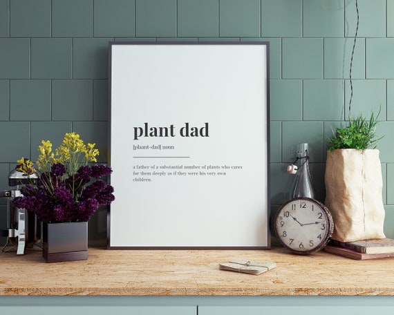 Plant Dad Definition Wall Decor Gift For