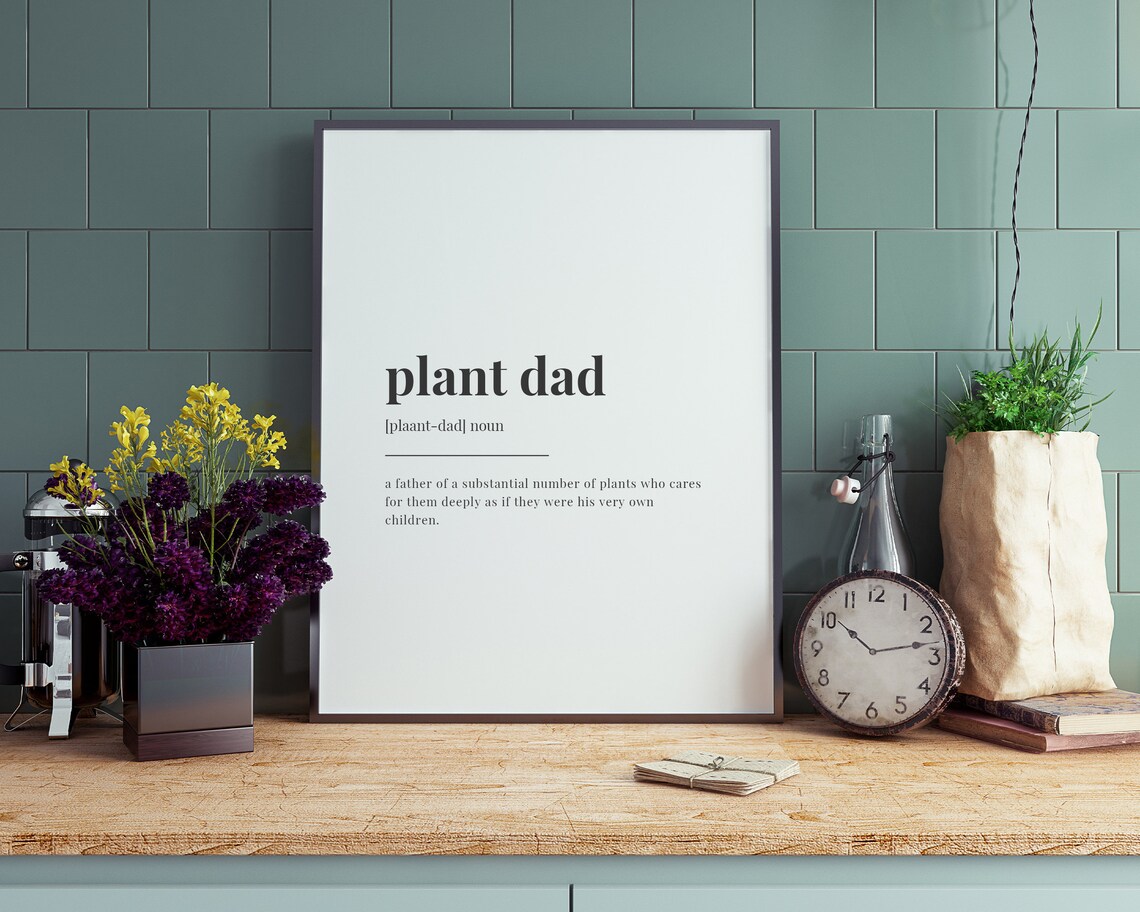 Plant Dad Definition Wall Decor Gift For