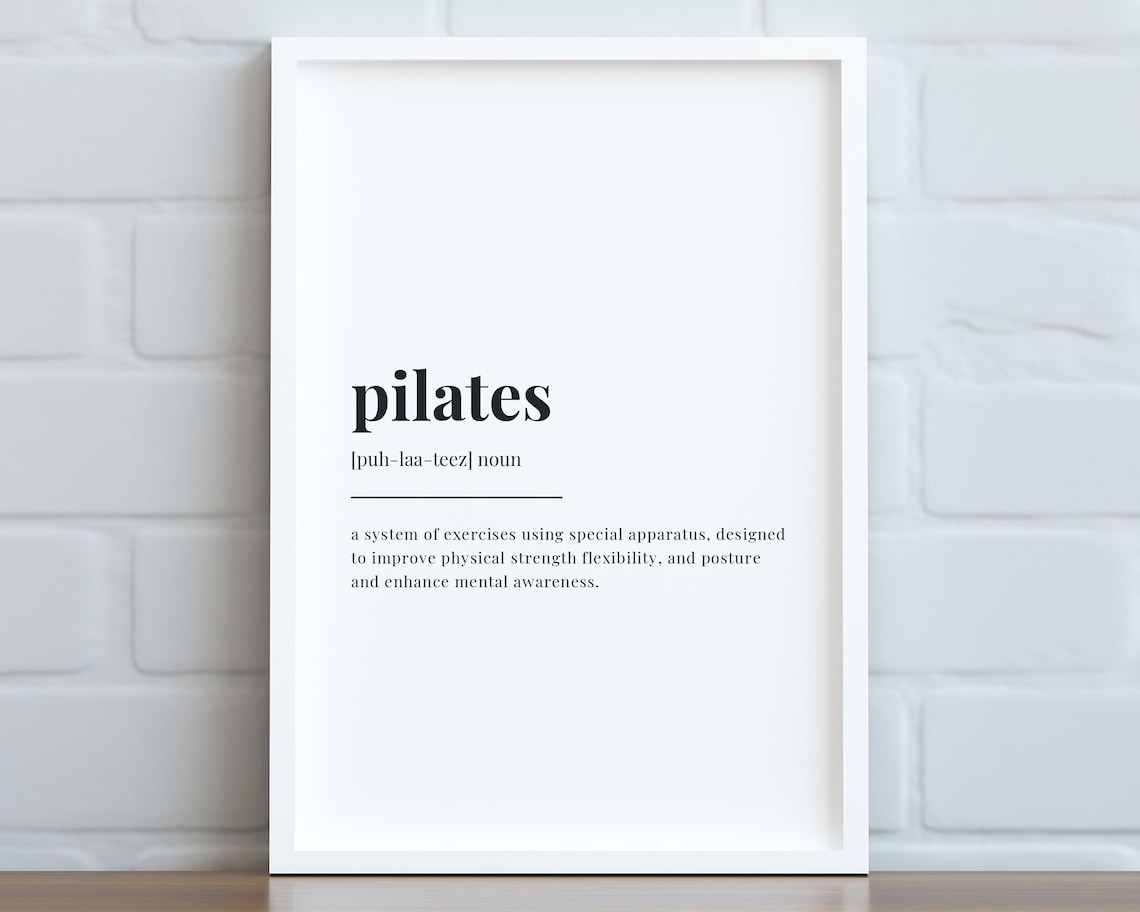 Pilates Definition Meaning Quote Poster Print - Image 3