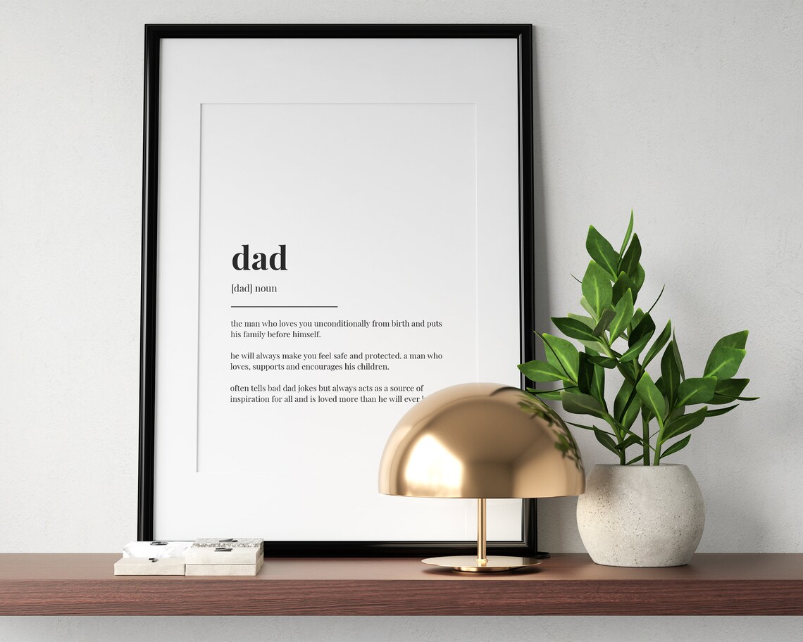 Dad Definition Meaning Wall Art, Father's Day Print - Image 3