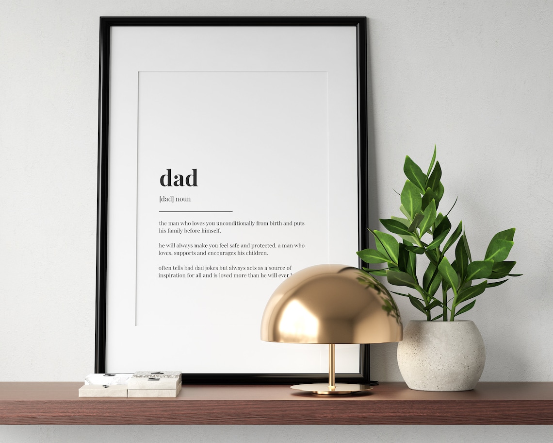 Dad Quote Definition Art Print, Funny Typography - Image 2