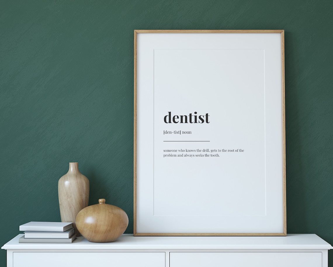 Dentist Definition Quote, Wall Art Print - Image 2