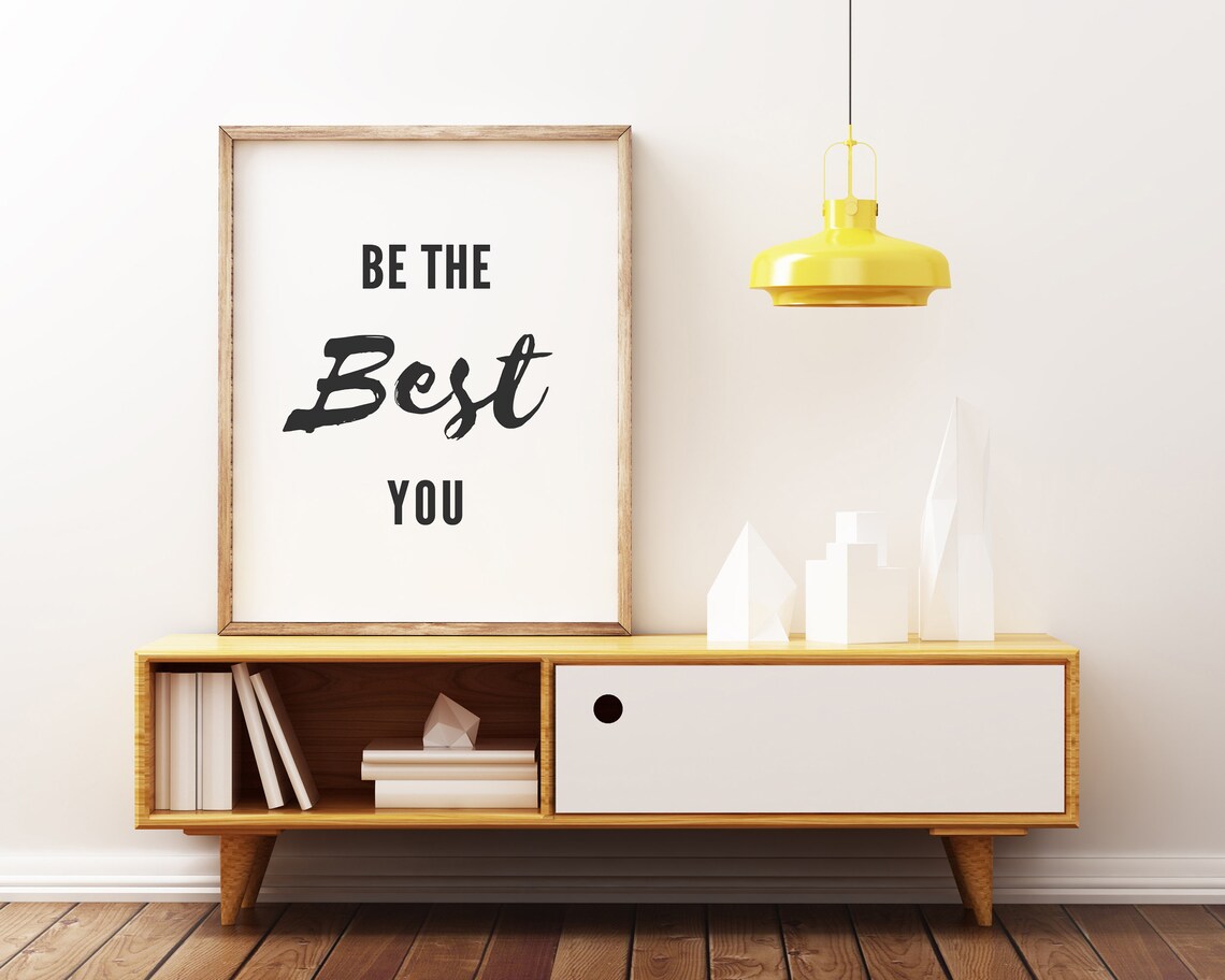 Postitivity Print Be The Best You Art Instant Motivational Positive Quotes Wall
