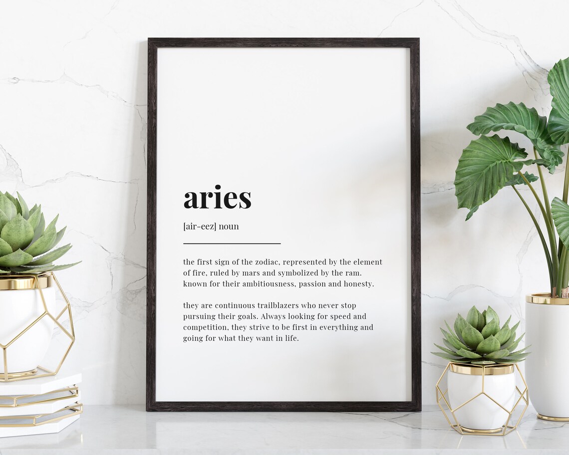 Aries Definition Astrology Art Print, Gift For Aries - Image 3