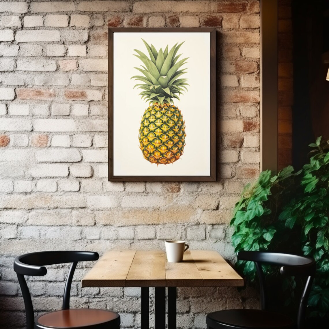 Vintage Pineapple Poster, Retro Tropical Kitchen Art - Image 2