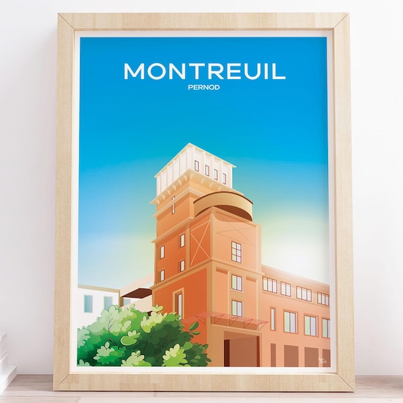 Montreuil Pernod Factory Tower France Industrial Heritage Poster