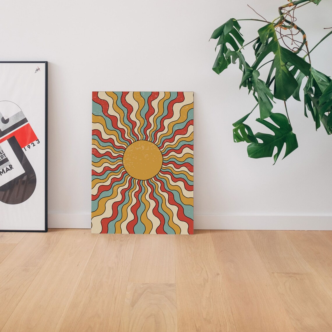 Vintage Sun Poster, Retro Boho Wall Art Print - Image 2
