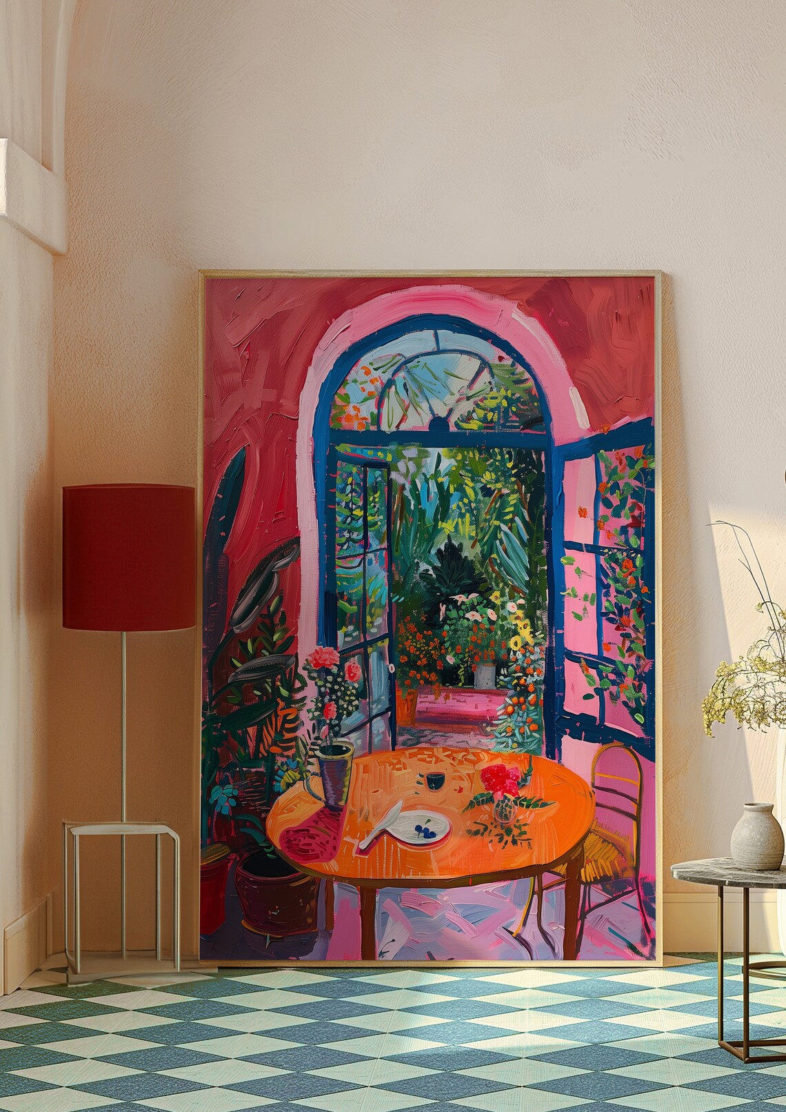 Matisse-Inspired Indoor Garden, Floral Window Art Print - Image 8