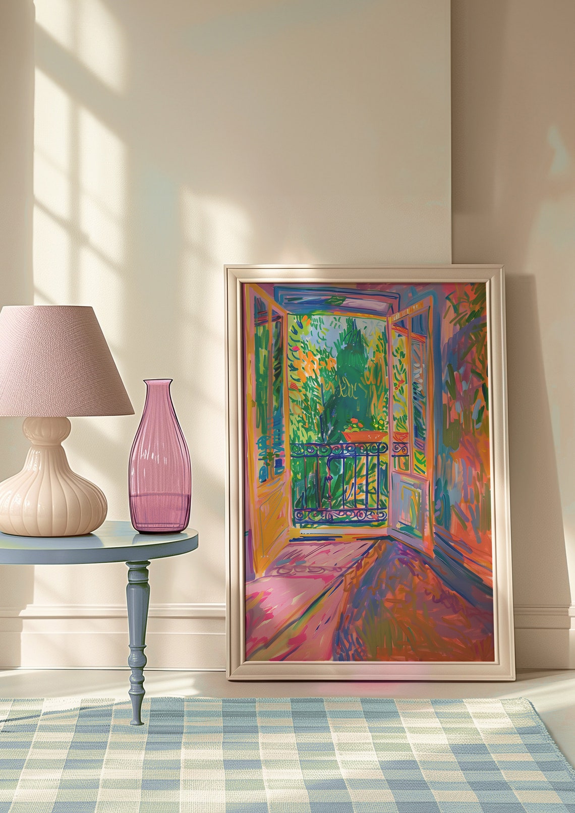 Open Balcony Doors Overlooking Garden Fauvist Impressionist Poster - Image 9