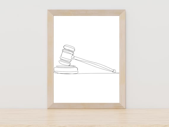 Judge Paddle Line Art