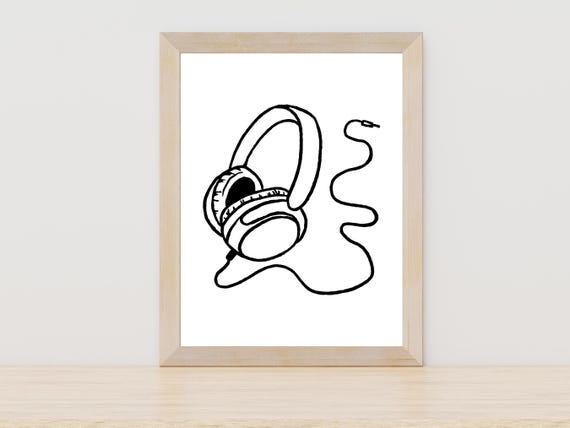 Headphones Line Art