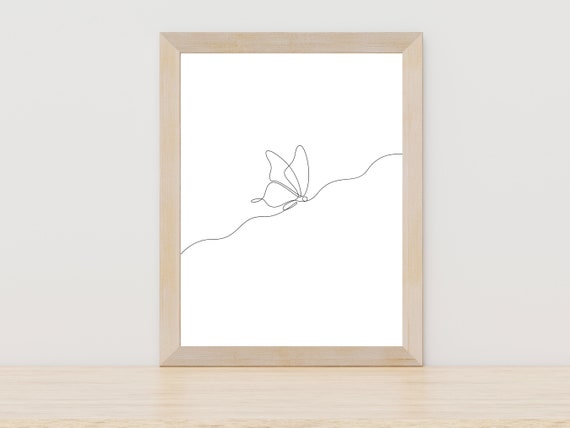 Butterfly Line Art Butterfly Wall Art Butterfly Wall Art Butterfly Line Print Butterfly Drawing Butterflies Fine Line Art Sketch