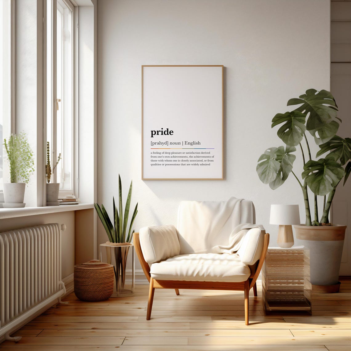 Pride Dictionary Definition Rainbow Line Noun English Poster - Image 5