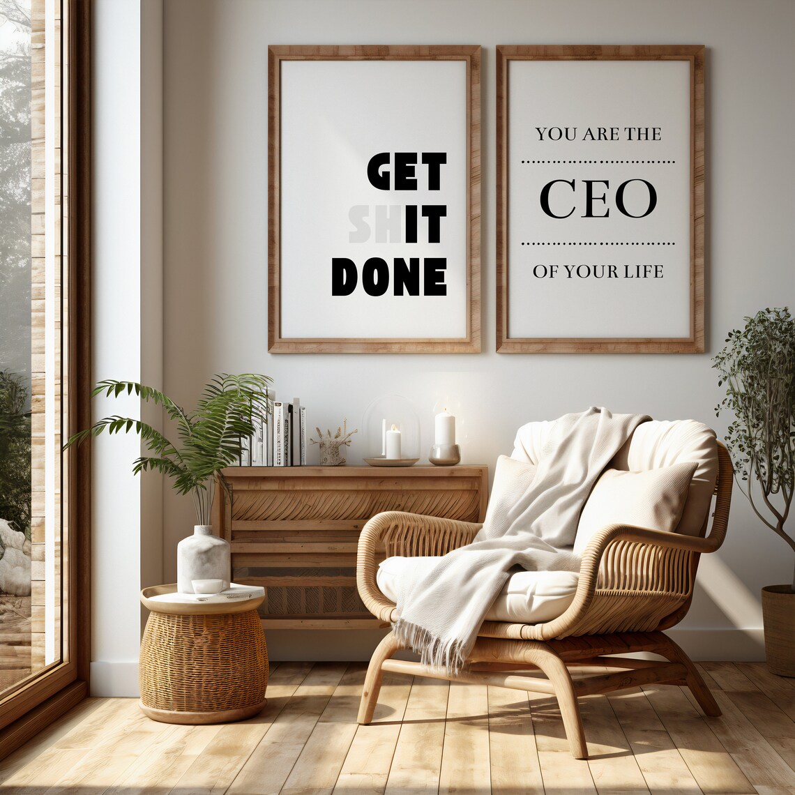 Get Shit Done CEO of Your Life Motivational Office Poster Set of 2 - Image 3