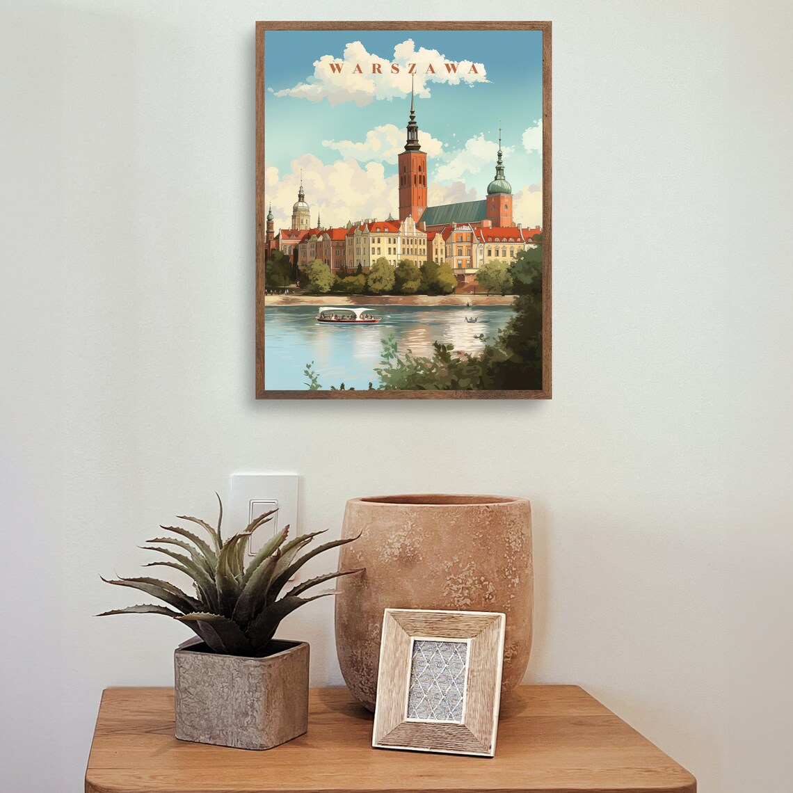 Warsaw Travel Poster, Polski Plakat City Art Print - Image 2