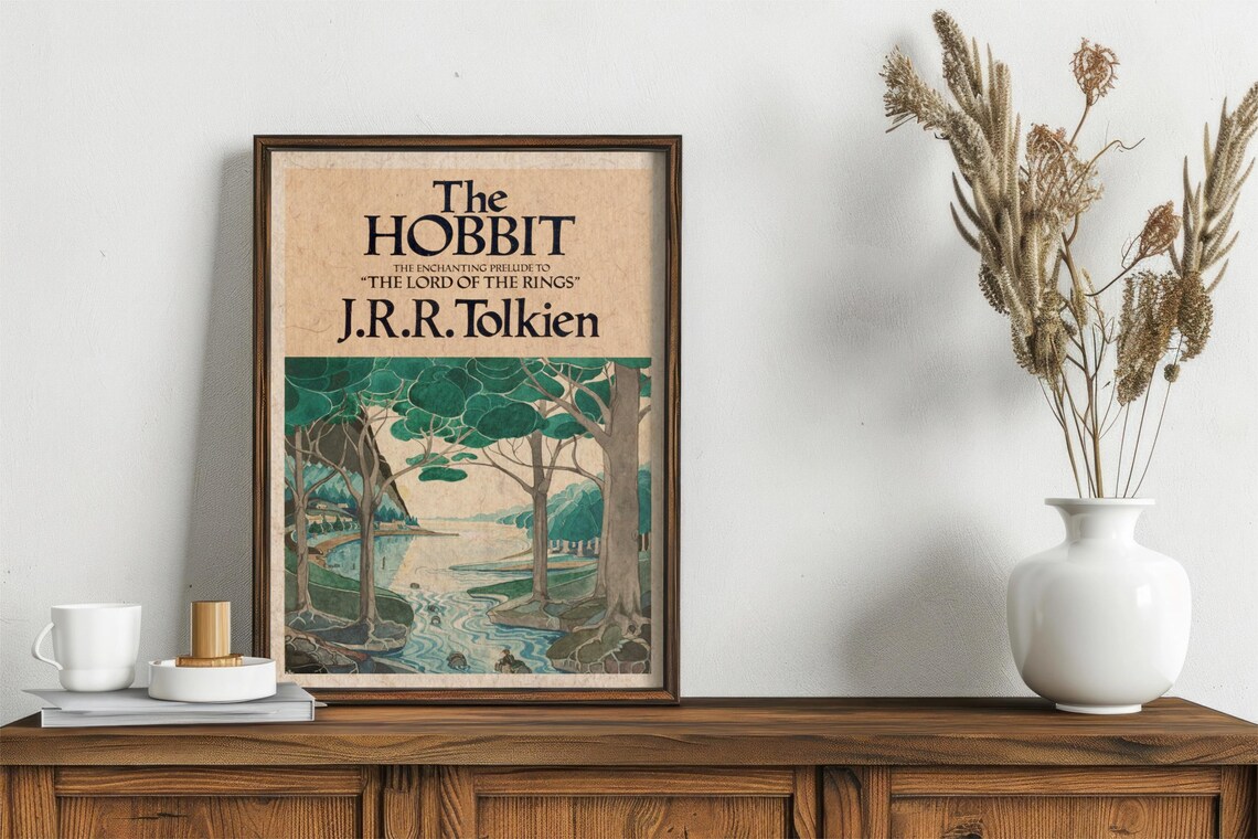 The Hobbit Vintage Classic Book Cover Art Print - Image 3