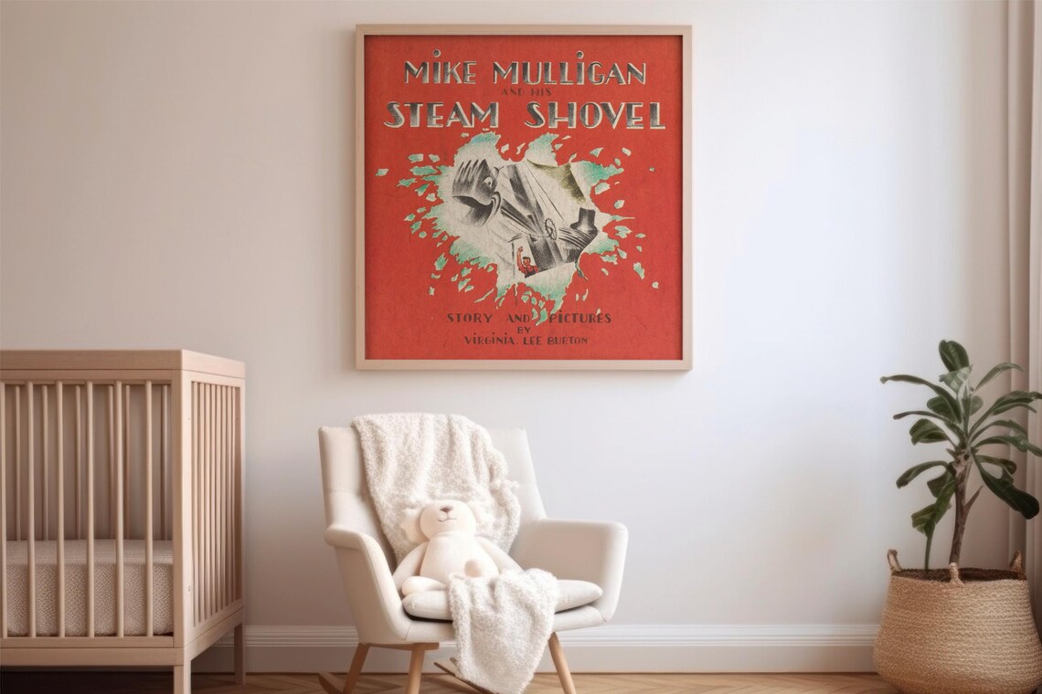Mike Mulligan and His Steam Shovel Vintage Children Book Cover Print - Image 3
