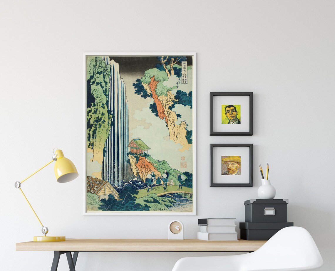 Hokusai Ono Falls, Kisokaido Ukiyo-e Art Print